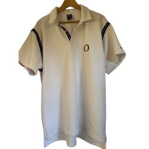 Nike‎ Team Oregon Ducks Polo Shirt Mens White Short Sleeve Golf Athletic -  XL